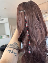 Image 1 of Glorified Record  Beaded Hair Clip 