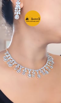 Image 3 of Jean CZ Australian Diamond Necklace Set Copy