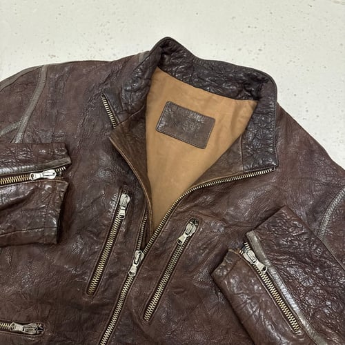 Image of 1990s Cropped Leather Jacket, Size Medium