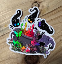 Image 1 of  kitty ghost  holographic sticker