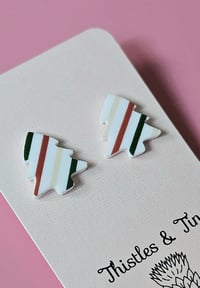Image 2 of Candy Cane Christmas Tree Studs