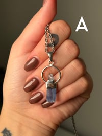 Image 1 of AQUAMARINE X KYANITE NECKLACES .925 STERLING SILVER