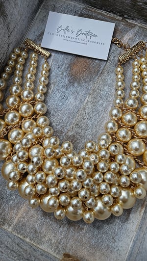 Image of Goddess Pearl Statement Necklace 