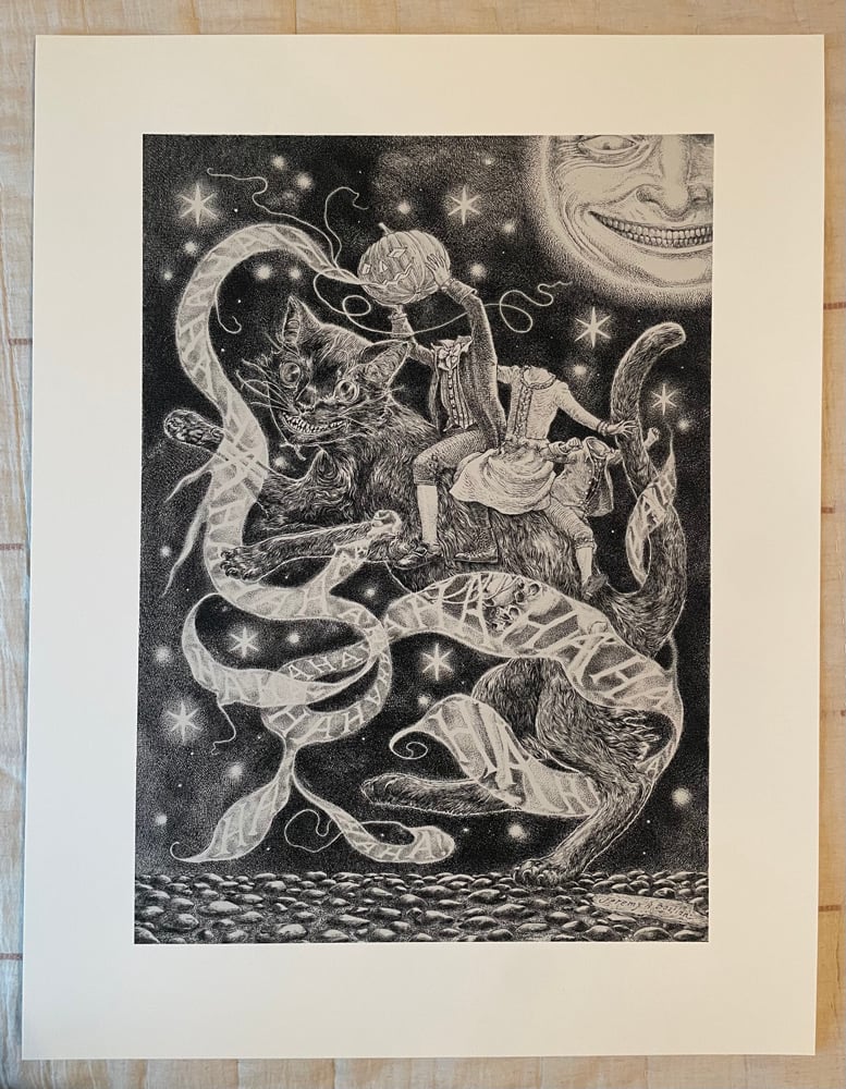 Image of The Halloween Cat print