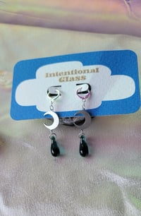 Image 3 of Silver Crescent Earrings