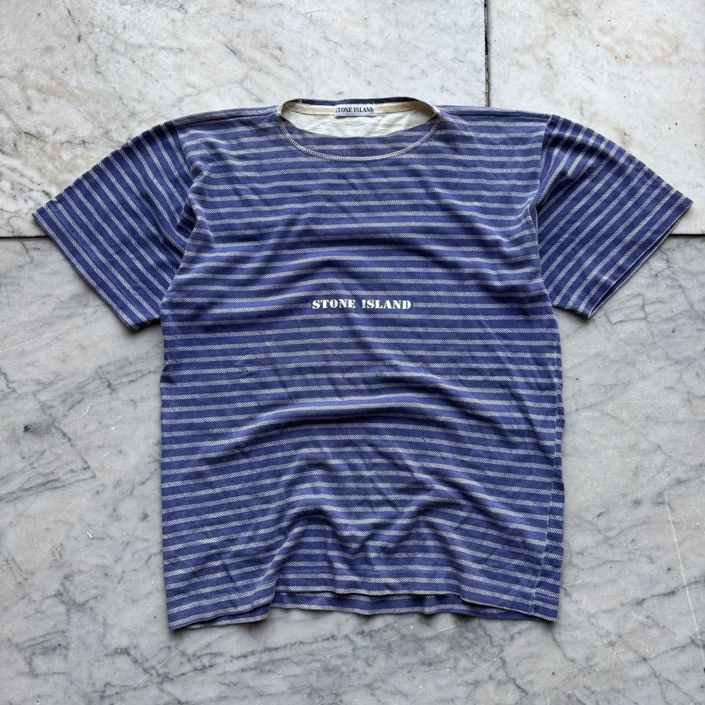 Image of S/S 1989 Stone Island striped T-shirt, size small