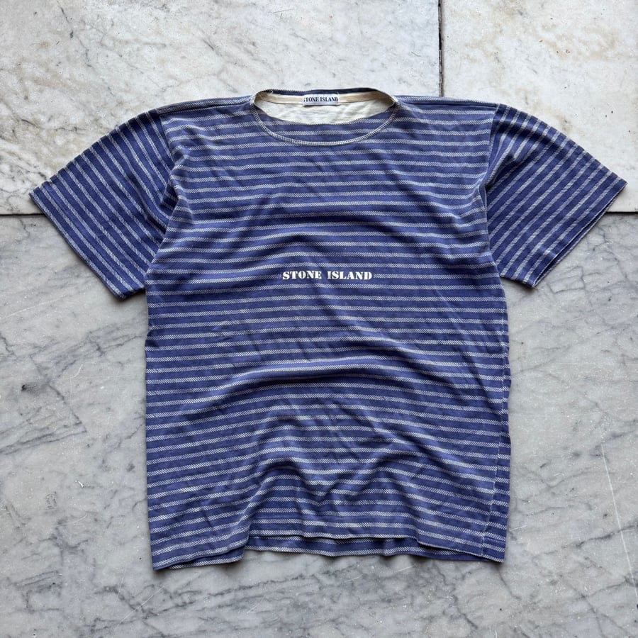 Image of S/S 1989 Stone Island striped T-shirt, size small