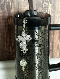 Image 1 of Black Gothic Glam Tumbler Straw Dangle