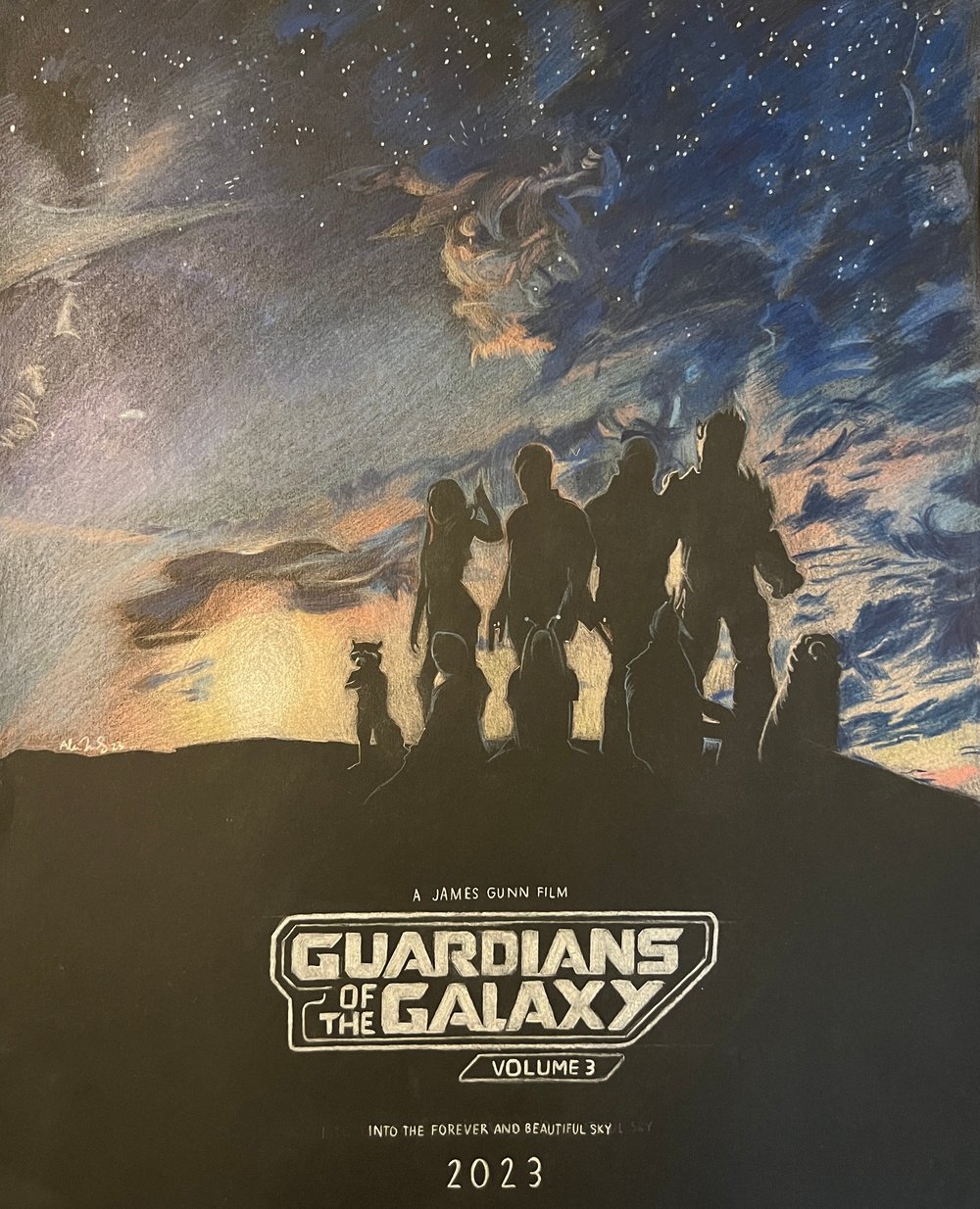 Image of “Into the forever and beautiful sky.” GUARDIANS OF THE GALAXY VOL. 3 Art Print