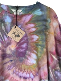 Image 3 of ♻️ UPCYCLED XL Unisex LL Bean Knit Top in Autumn Spiral Ice Dye
