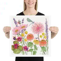 Image 3 of Dahlia Garden- Poster Print