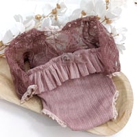 Image 1 of Newborn girls bodysuit | Lara | dusty pink