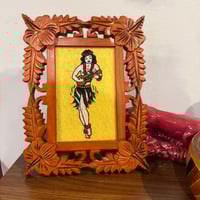 Image 3 of Sailor Jerry hula babe embroidery