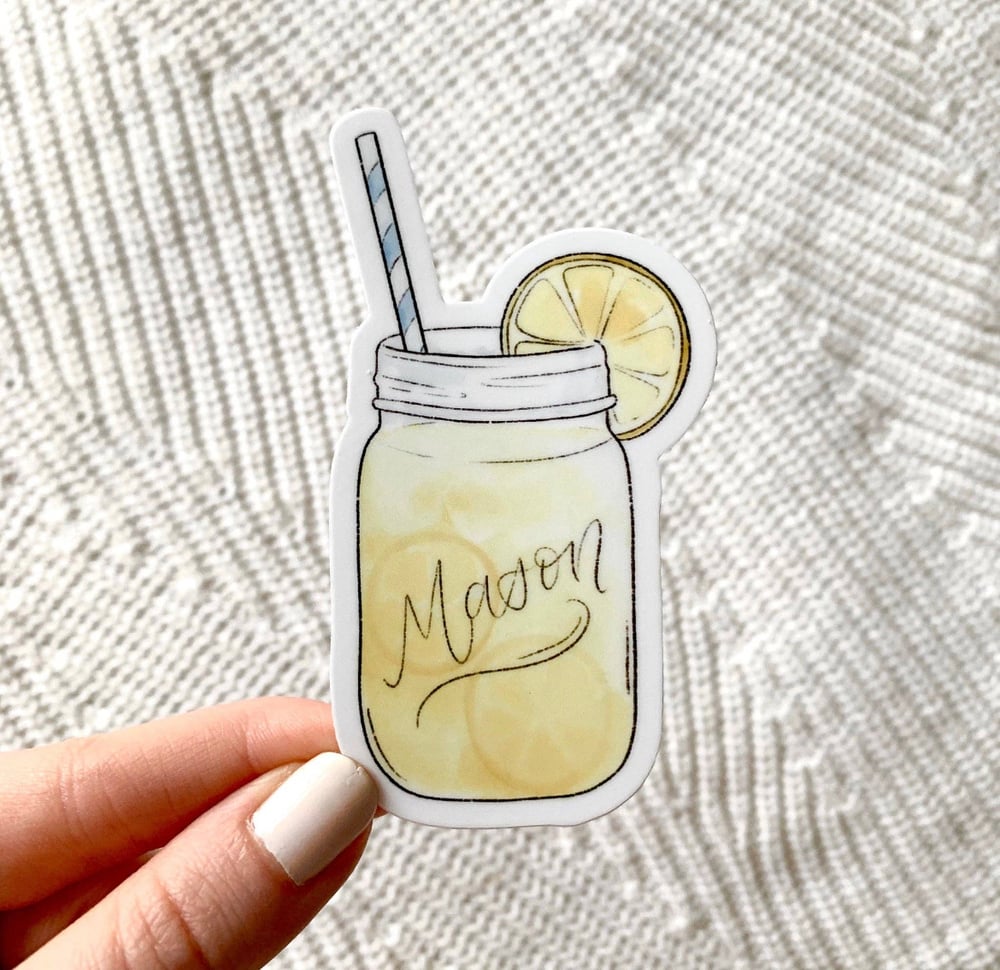 Image of Lemonade Mason Jar Sticker