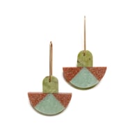 Image 1 of Epidote, Sandstone & Aventurine Earrings