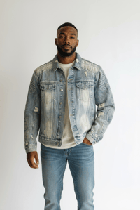 Image 2 of Blouson Biker Blue