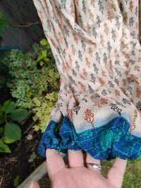 Image 2 of Milan Hareem/ Bloomer/ Balloon  trousers with matching head scarf -cream blue upto 14 uk