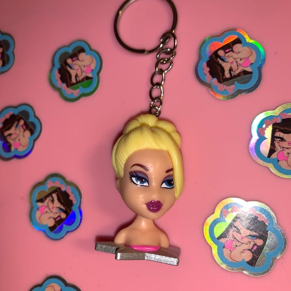 Image of Cloe Styling Head Keychain