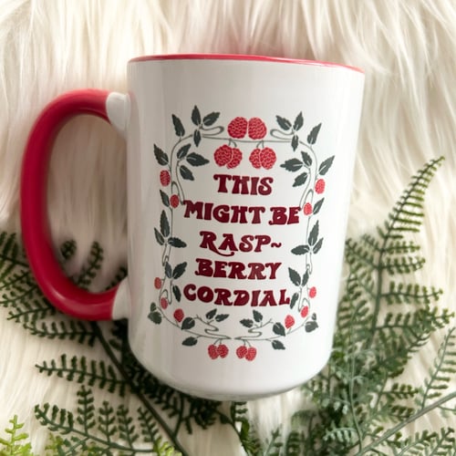 Image of This Might Be Raspberry Cordial Mug // 15 oz // Red