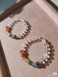 Image 5 of rainbow candy color bracelet彩虹糖色水晶手链