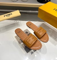 Image 12 of FF Leather Slides