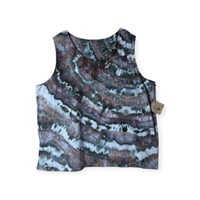 Image 2 of ♻️ UPCYCLED 3X 4X Plus Lace Tank Top in Moody Agate Ice Dye