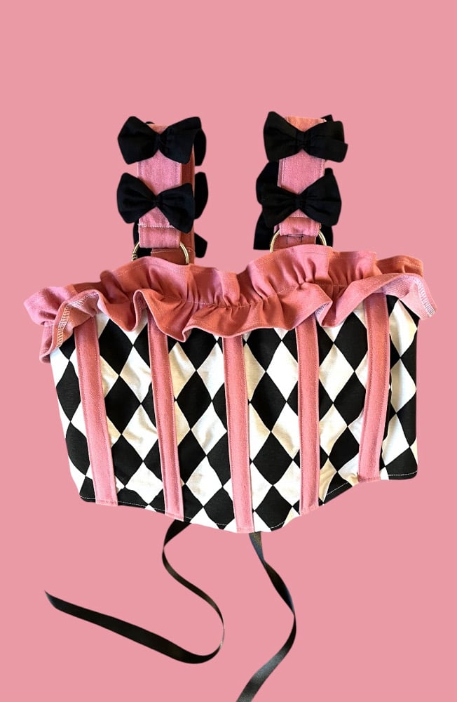 Image of Checkered corset with Pink