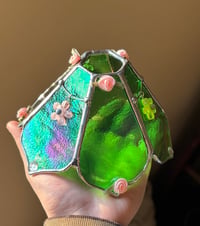 Image 4 of Iridescent green tea light lamp 