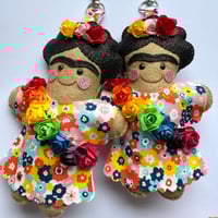 Image 1 of Frida Kahlo felt decoration/bag charm