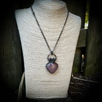 Image 4 of Rose Quartz & Black Obsidian Moon 