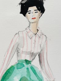 Image 2 of Vintage Lady / Original Watercolour Illustration