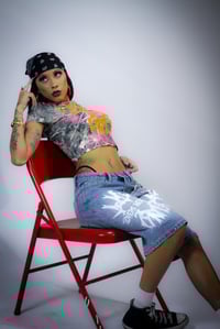 Image 3 of “LOVERS NEVER DIE” BLUE SHORTS