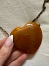 70s Diane von Furstenberg massive heart necklace 