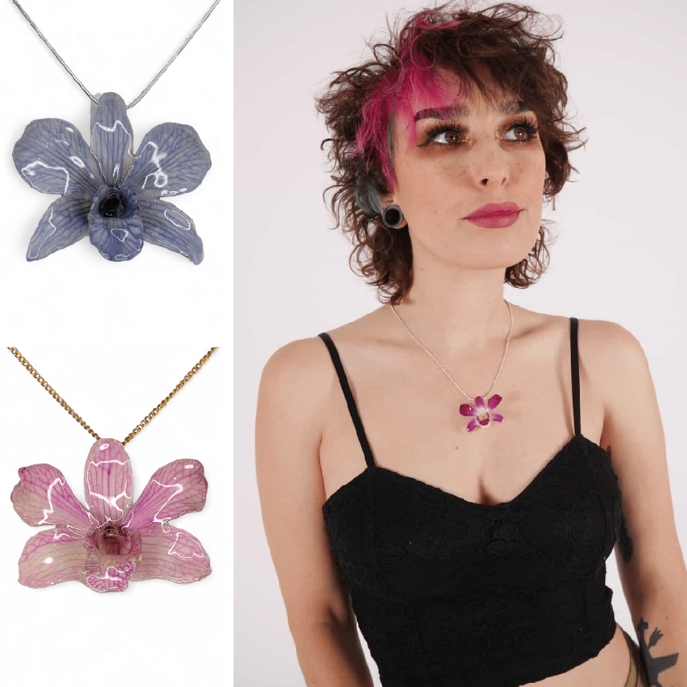 Image of Mini Dendrobium Pendant (Blue & Purples)