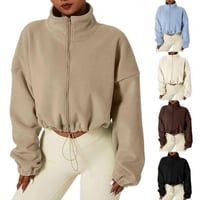 Image 2 of Fleece Crop Sweatshirt