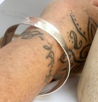 Image 3 of Wide Sculpted Wave Bangle