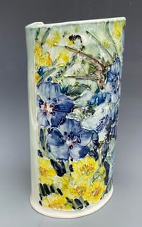 Image 1 of "Cranesbill and Buttercup” vase