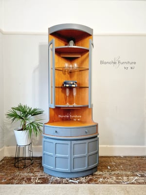 Image of Nathan Corner Drinks Cabinet unit with light - in Grey