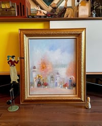 Image 1 of Oil Street Scene on Canvas, Yolanda Razzeto