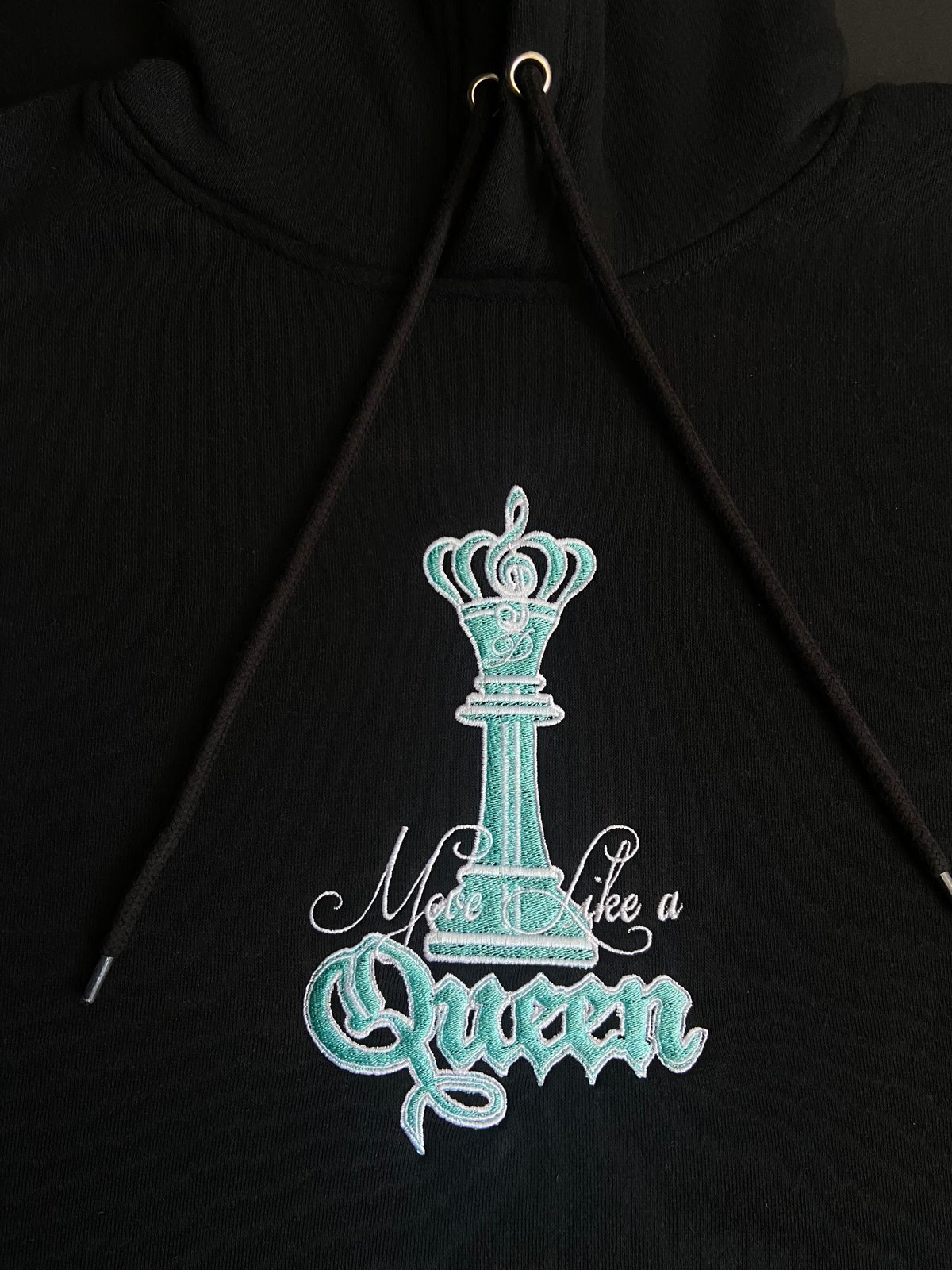 Image of "Move Like A Queen" Chess Piece & D's Logo Crown Embroidered on Hoodies