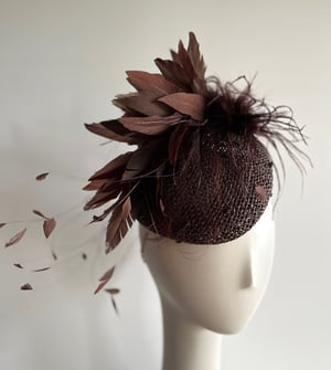 Image of Chocolate brown straw percher