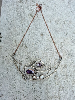 Amethyst flowers necklace 