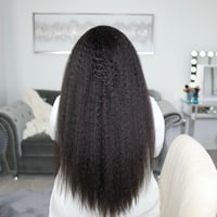 Image 2 of 250% Density Kinky Straight Flip Over Half Wig (from OQ Hair)
