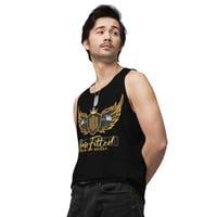 Image 4 of BOSSFITTED Black and Yellow Men’s premium tank top