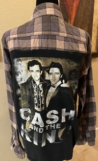 Vintage Beige/Green/Gray Flannel Shirt Cash and the King