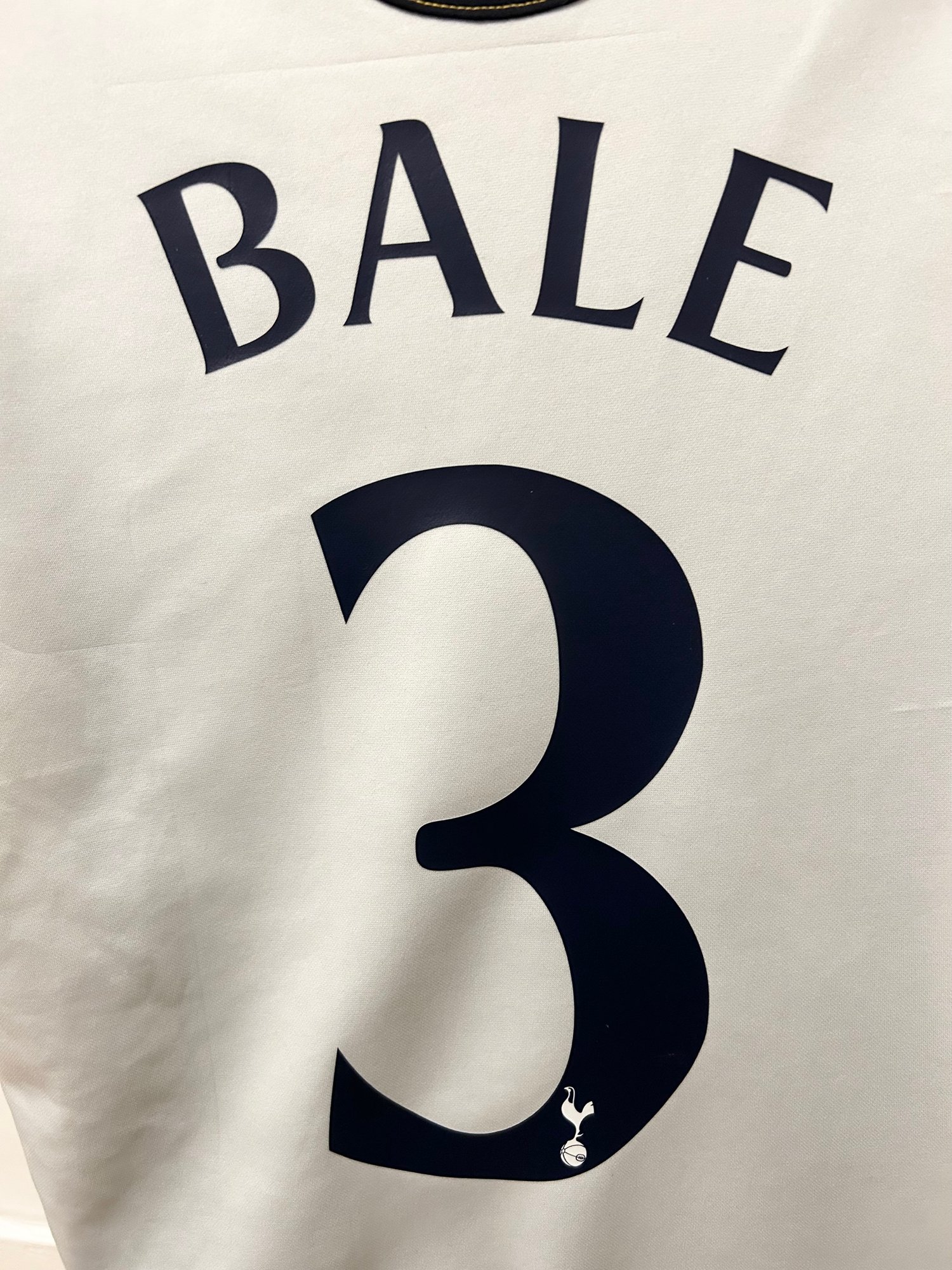 Image of Tottenham Hotspur “BALE 3” 2010/11 Home Cup Shirt + UCL patches, XL