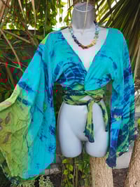 Image 5 of Wanderlust Stevie top Green and turquoise upto 14