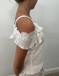 Image 1 of Floral off-the-shoulder top 