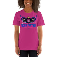 Image 2 of BOSSFITTED Pink and Blue Born Pressure Unisex T-Shirt