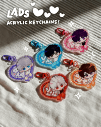 Image 1 of LADS Heart Shaped Keychains